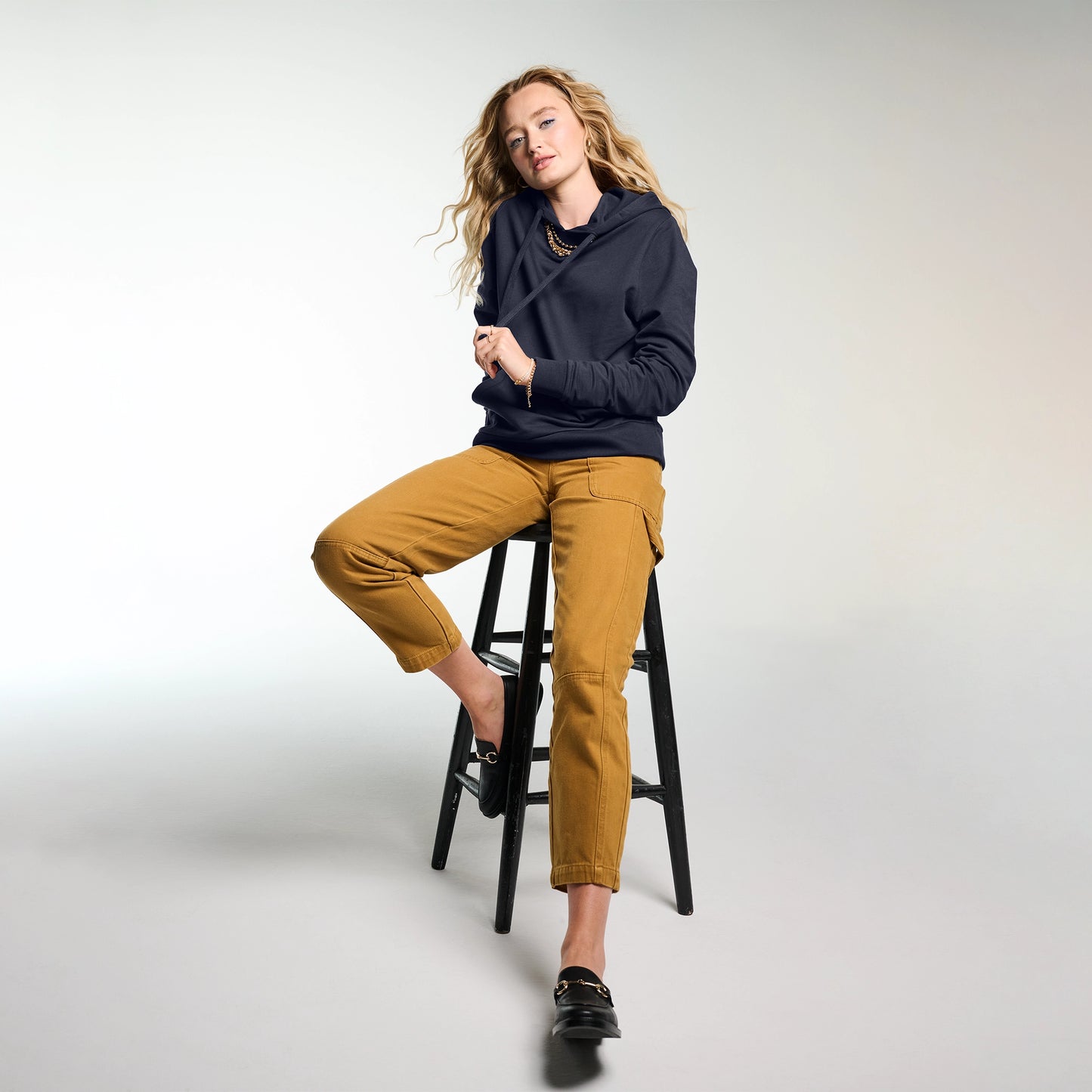 Organic French Terry Pullover Hoodie - Embroidered